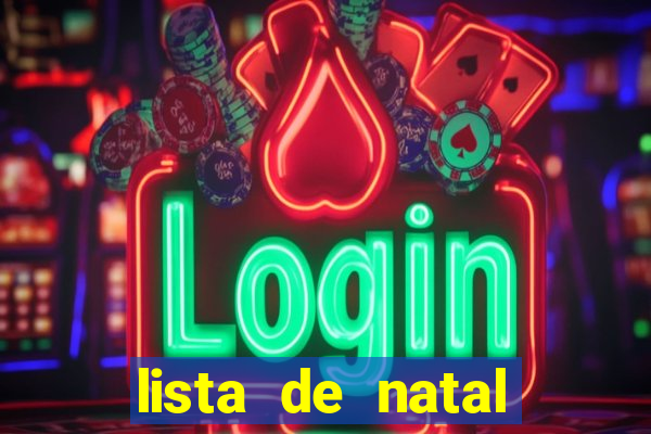 lista de natal para imprimir